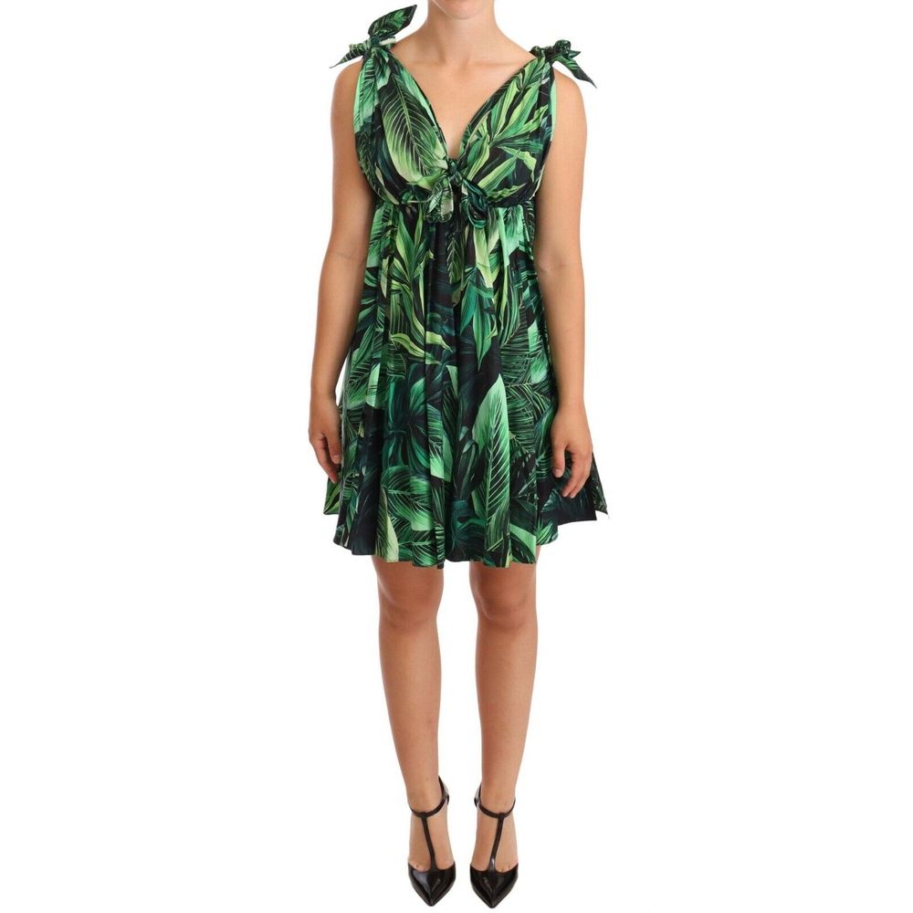 dolce and gabbana green leaf dress & | Dresses | Dolce Gabbana Leaves Print Cotton Flared Mini have for any fashion